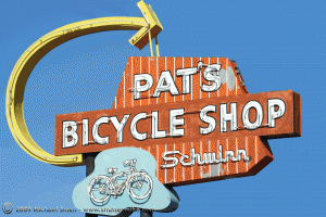 Photo of vintage bicycle shop sign - Mesa, AZ
