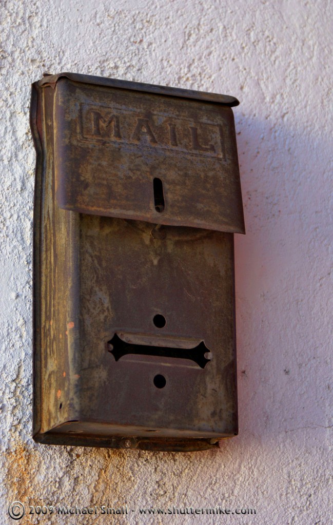 Photograph of a mailbox in Tucson's Barrio Historico