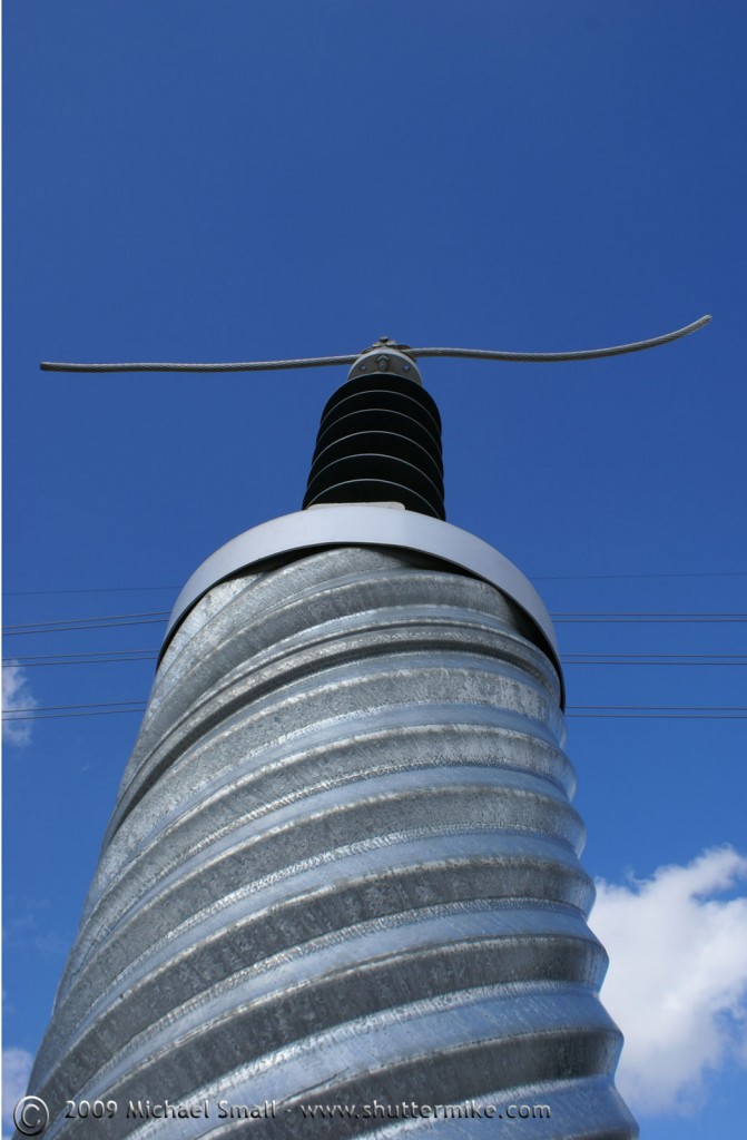 Photo of a power pole at Arizona Falls