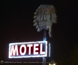 Vintage Motel Sign Photograph - Kiva Lodge, Mesa, AZ