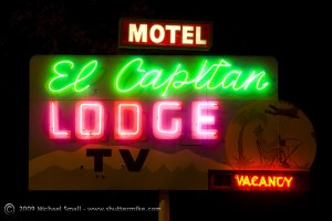 Photo of El Captian Lodge Vintage Neon Sign - Main St., Mesa, AZ