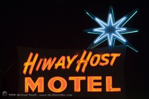 Hiway Host Neo Sign Photograph, Mesa, AZ