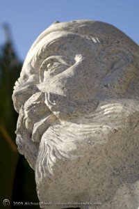 Photo of a Chinese monk statue at the Phoenix Chinese Cultural Center