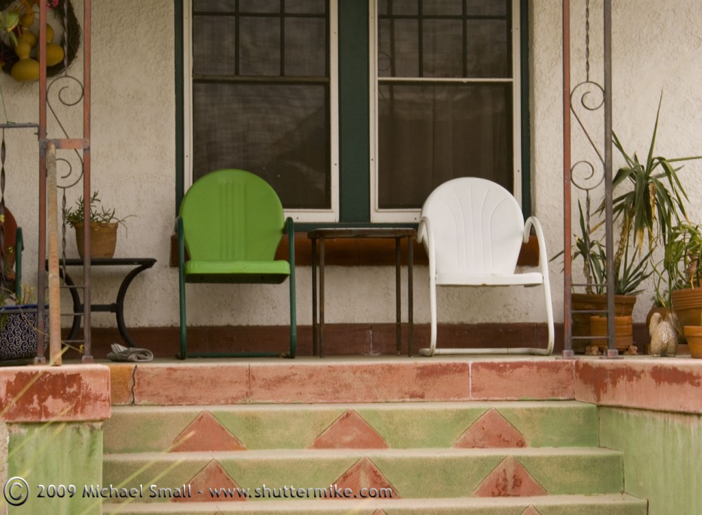 Photo of an inviting porch and chairs