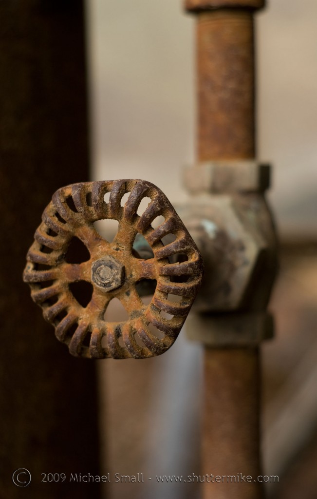 Photo of a rusting valve in Vulture City, AZ