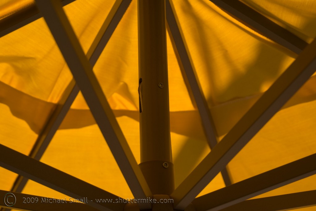 Photo of a yellow umbrella