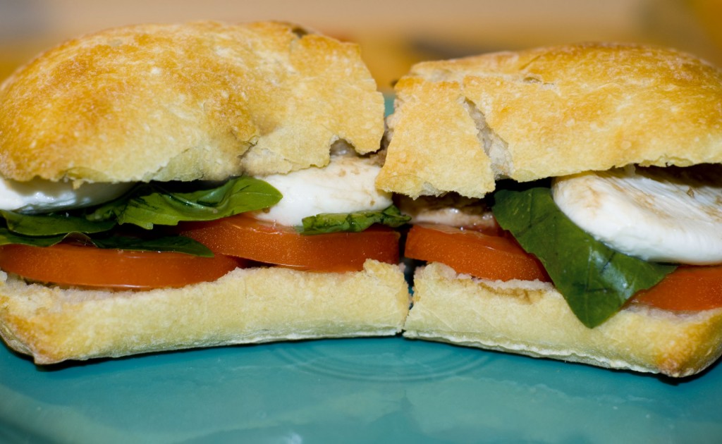 Photo of caprese sandwich