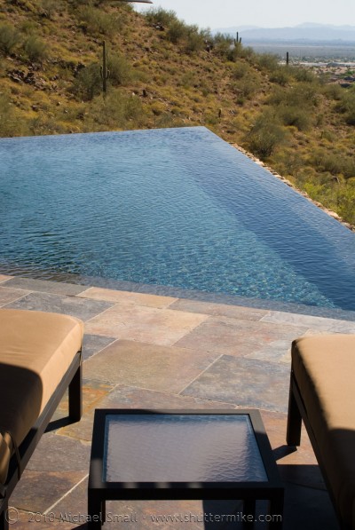 Photo of a negative edge or infiinity edge pool in Scottsdale