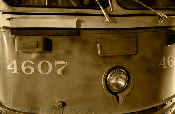 Photo of an old trolley in downtown Phoenix