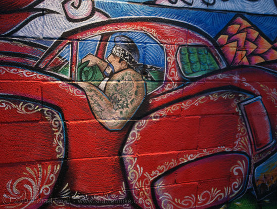 Photo of a mural behind Barrio Cafe in Phoenix.