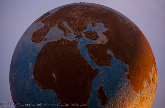 Photo of a large globe