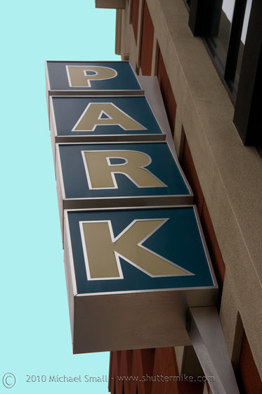 Photo of a parking sign