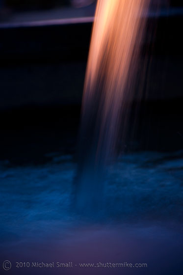 Photo of water flowing out of a pipe
