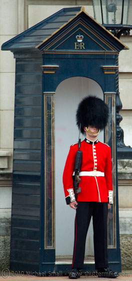 Photo of the guard at Buckingham Palace in London