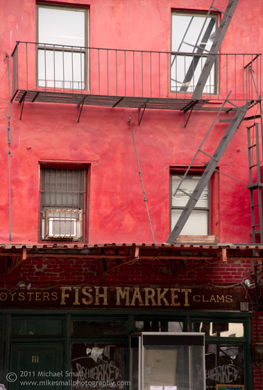 Photo of a fish market in New York City