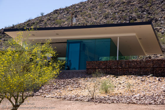 Photo of a mid-century modern Phoenix home in the process of being rennovated.