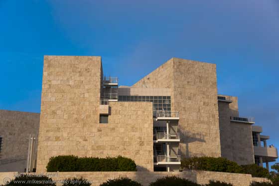 Architectural photograph of the Getty Center in Los Angeles