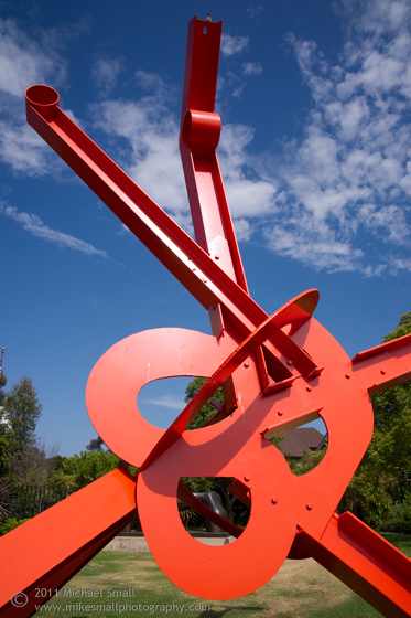 Photo of a steel sculpture in Balboa Park