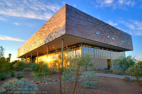 Architectural photograph of the Life Science building at Glendale Community College