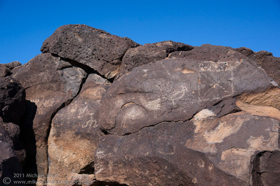 Photo of the petroglyphs at Petroglyph National Monument in New Mexico