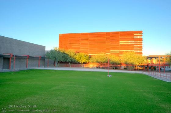 Architectural photo of the South Mountain Community College Performing Arts Center