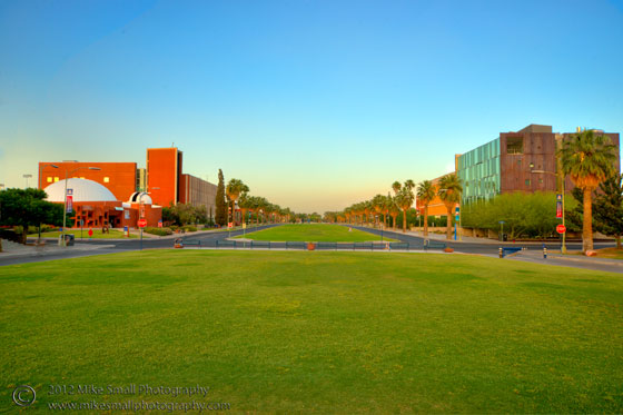 Photo of the University of Arizona mall facing east